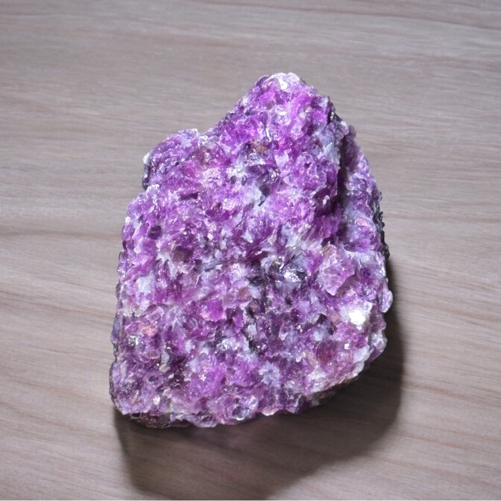 Lepidolite raw stone.
